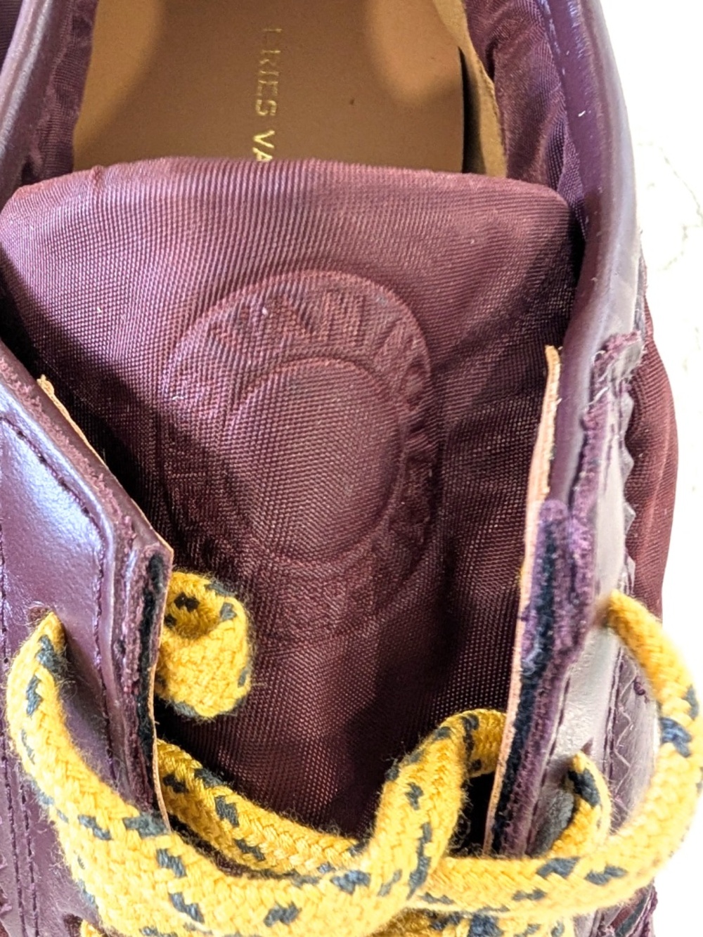 DRIES VAN NOTEN Bordeaux Nylon Sneakers Leather EU 41 US 11 New In Box Luxury - Picture 6 of 15